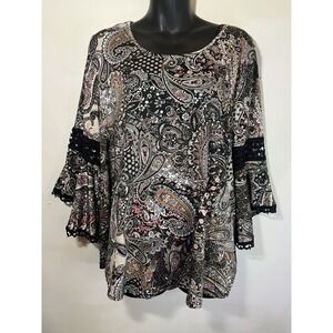 Stem And Vine Sz.US W Xl-fairy Core Concert Hippie Shirt Glitter Sparkle Trippie